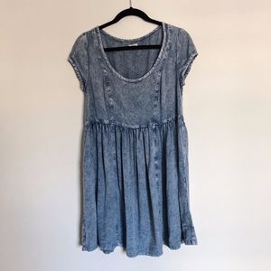 Ecote Soft Blue Baby Doll Dress
